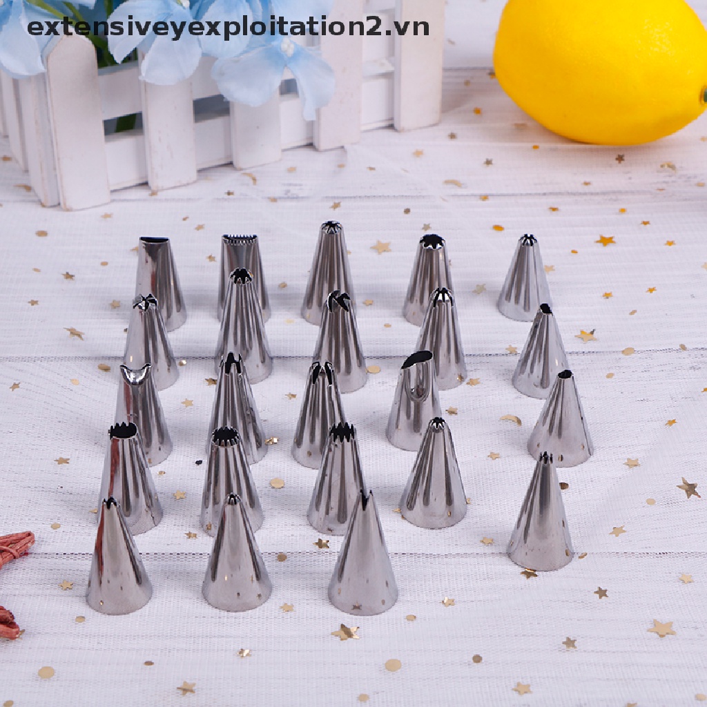Set 24/36/48 đui bắt bông kem bằng thép không gỉ