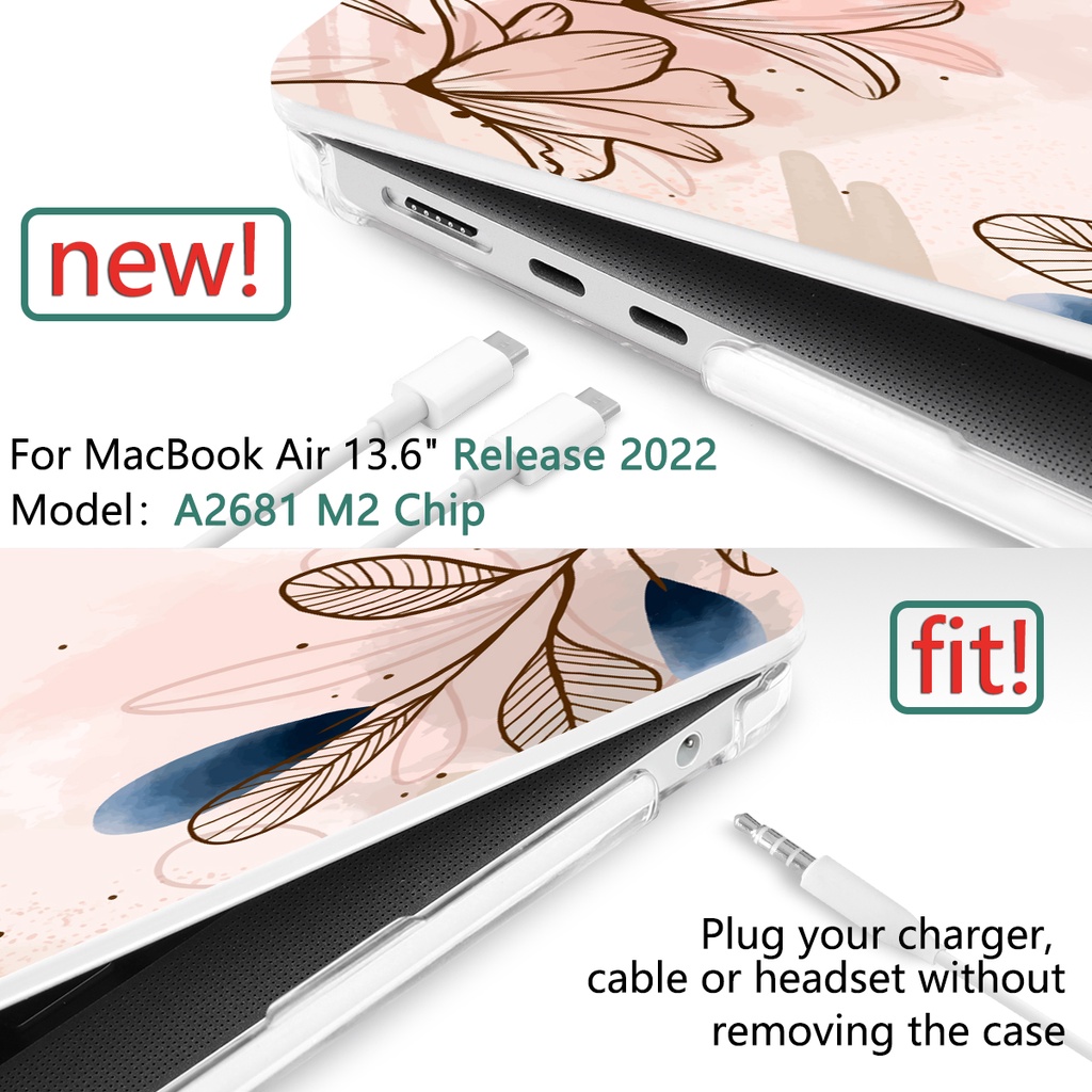 Ốp Điện Thoại Cho 2022 MacBook Pro Air M2 A2681 A2338 M1 Air13 A2337 A2179 A1932 A1466 Pro13 / 14 / 16 M1 2021 A2442 Retina Touch Bar A1706 A2251 A1502 A17