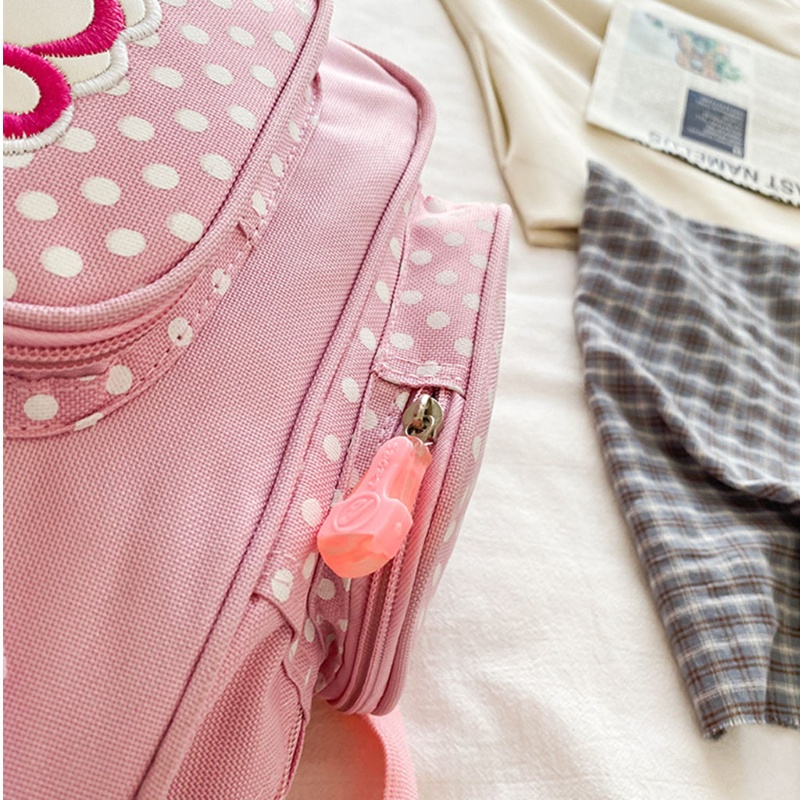 XIXI Balo đi học thêu hình dâu tây hoạt hình phong cách Nhật Bản cho bé gái