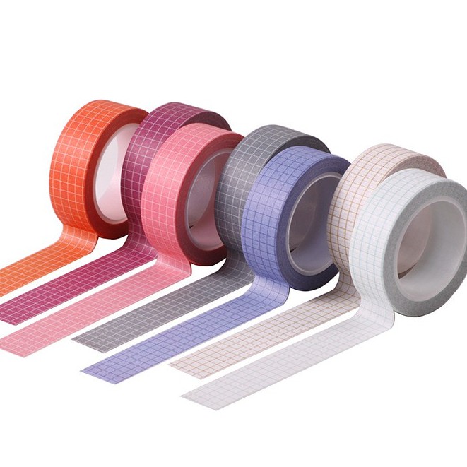 Băng dính washi 10m màu trắng đen trang trí