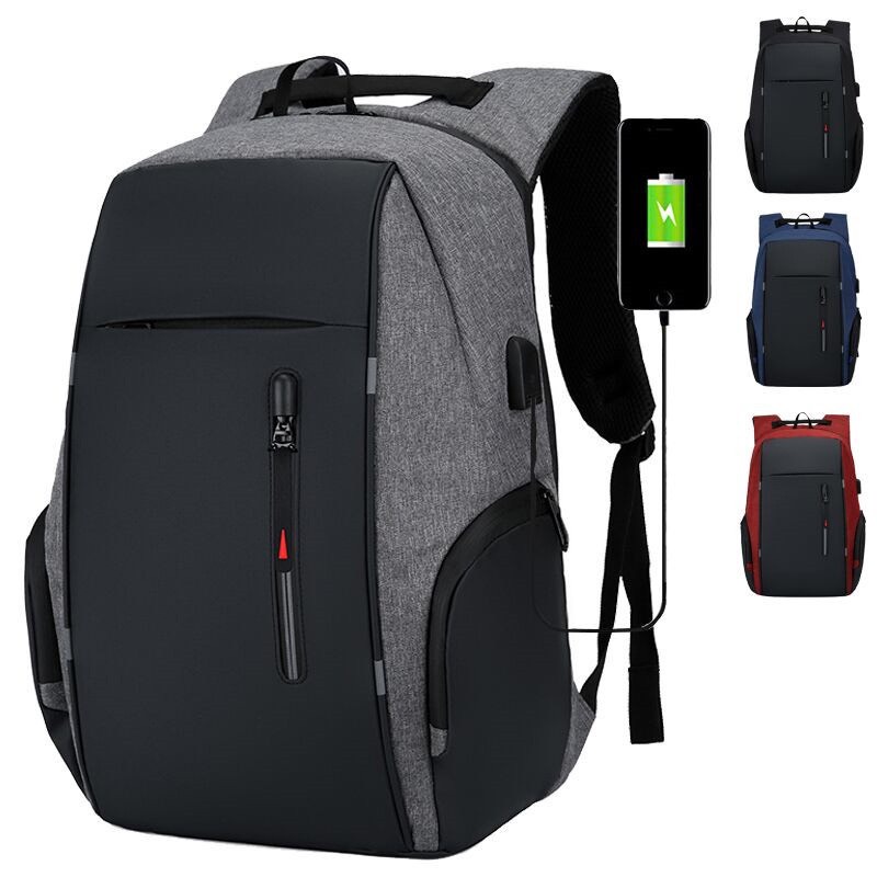 Balo Nam Viền Phản Quang Đi Học Du Lịch, Có Cổng USB Có Ngăn Đựng Laptop Kiểu Dáng Thời Trang