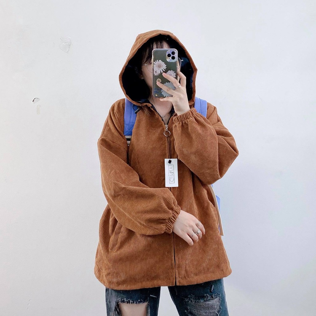 Áo Khoác Nhung Tăm ULZZANG 2 Lớp | Form Nữ Đẹp Quảng Châu | Freesize