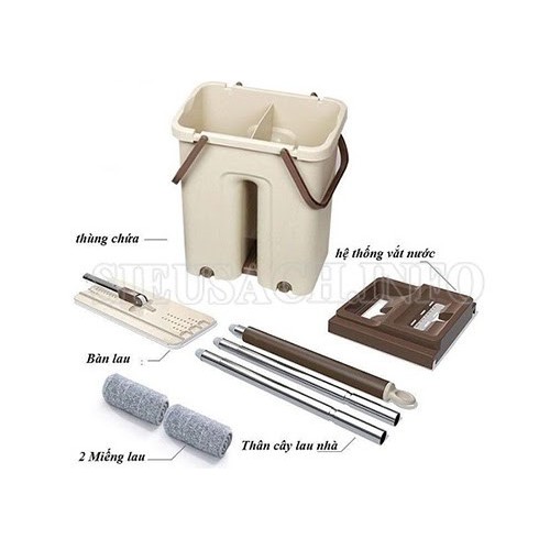 Chổi lau nhà tự vắt thông minh - dụng cụ vệ sinh – chổi &amp; cây lâu nhà – thiết bị làm sạch - bộ lâu nhà tự vắt