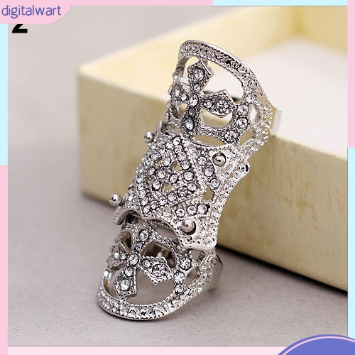 Nhẫn đeo chéo đính đá phong cách phương Tây