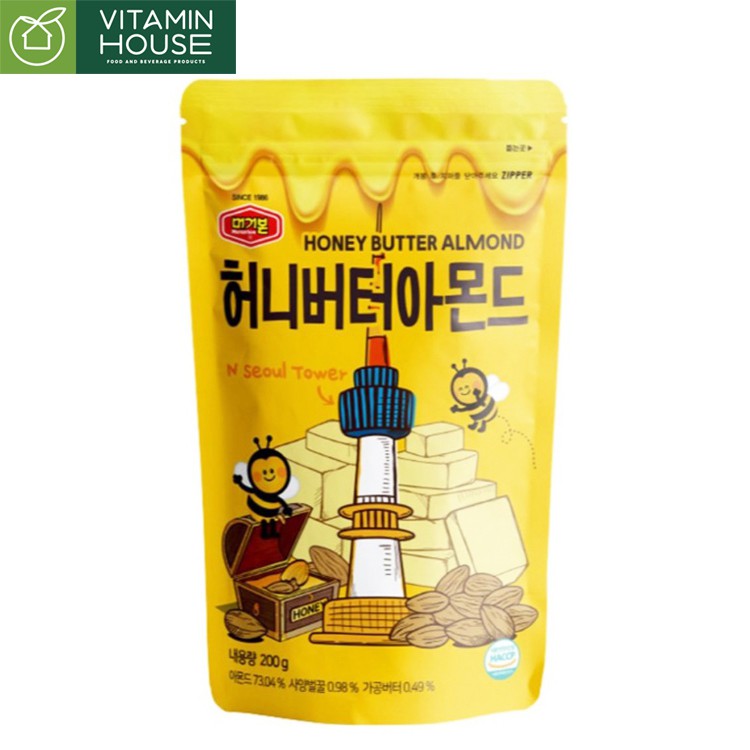 [VITAMIN HOUSE] Hạnh Nhân rang bơ mật ong 200g