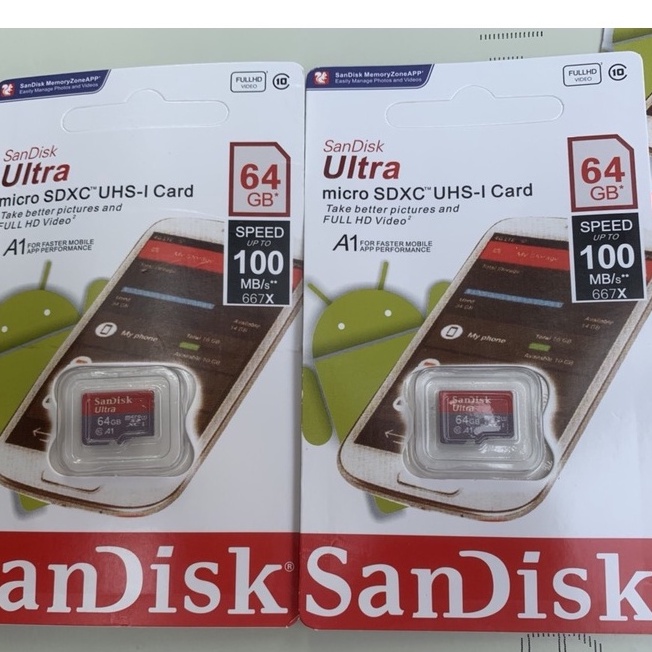 [Giảm giá sốc]Thẻ Nhớ Sandisk 64GB MicroSD Ultra nhập khẩu - Cam kết hàng chất lượng - Bảo hành 5 năm !!