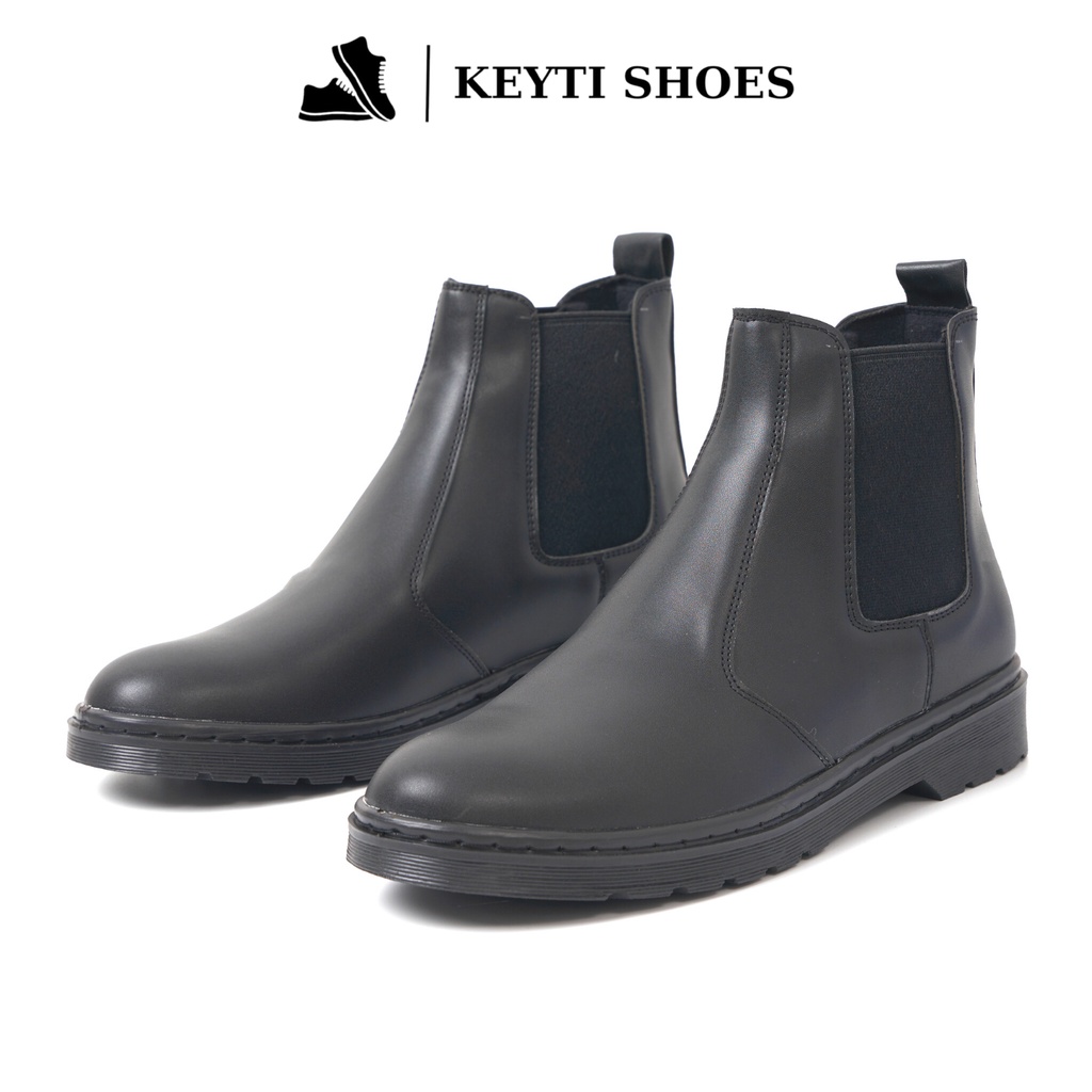 Giày Chelsea Boots Classic Retro nam, đế tăng chiều cao, form dáng công sở