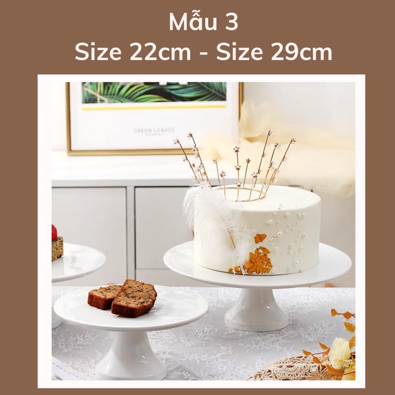 (Tổng hơp) Đế đựng bánh bằng gỗ sồi - Cake Stand bằng gỗ sồi