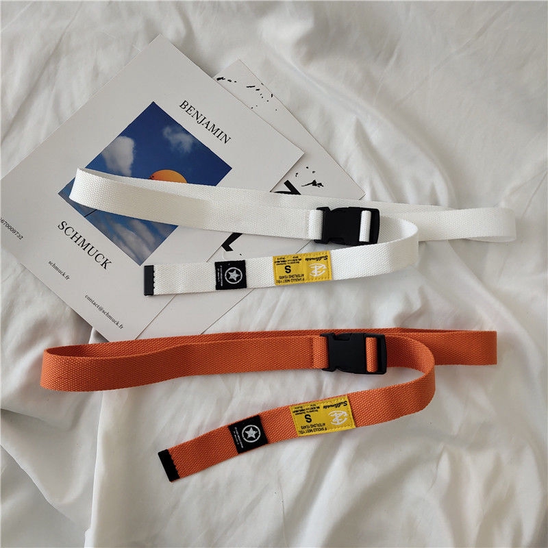 Thắt Lưng Vải Canvas Khóa Nhựa Thời Trang Hàn Quốc 22559