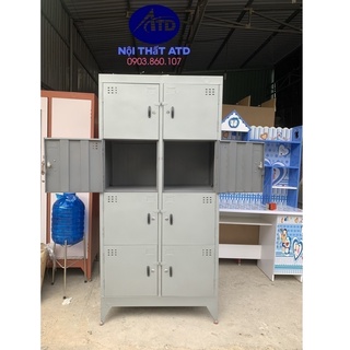 Tủ hồ sơ locker văn phòng 8 cửa 10 cửa dày dặn giá rẻ cao cấp HCM