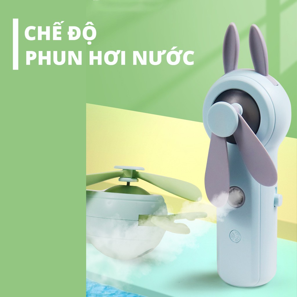 Quạt Hơi Nước Mini Tích Điện Cầm Tay Dễ Thương 1200mah Sạc USB Đa Tiện Ích DFS05