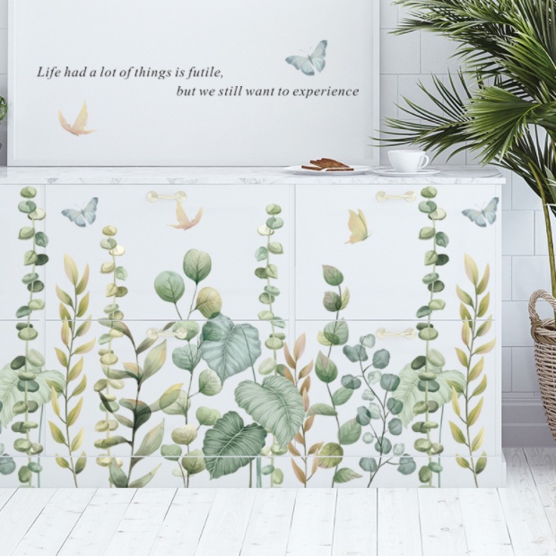 Decal trang trí tường - Dây leo đứng cực sang
