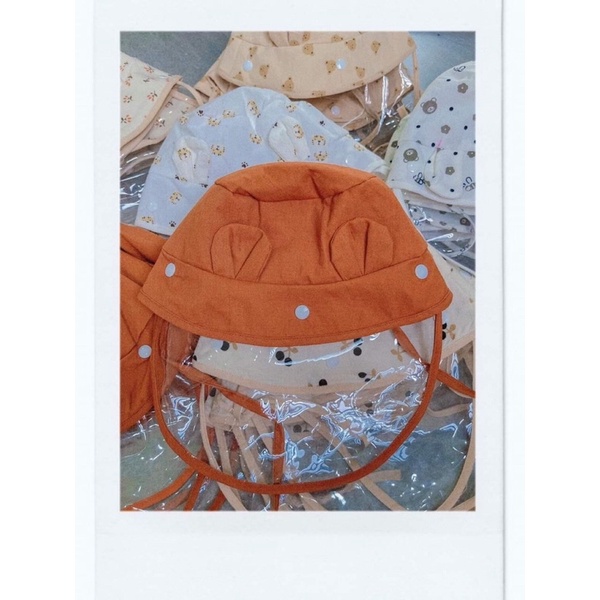 Nón, Mũ Chống Giọt Bắn Cho Bé Hình Tai Gấu