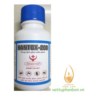 Hantox-200 - Diệt ruồi, muỗi, kiến, gián, rận, ve, ghẻ, bọ chét, mòng, mạt gà - #238# 100ml
