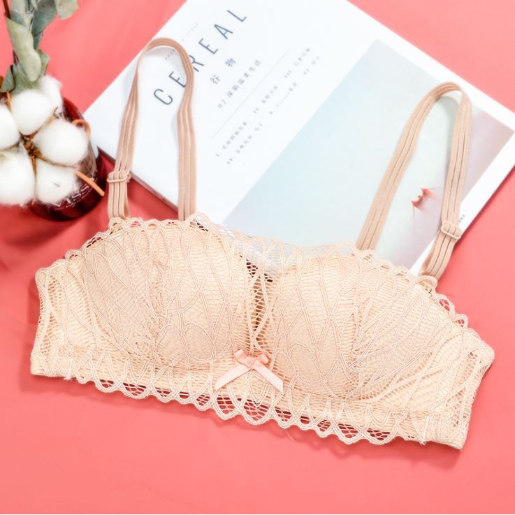 (Thanh lý) Áo Lót Ren Quây Không Gọng Nâng Ngực Lót Cotton Thoáng Khí, Phù Hợp Với Ngực Nhỏ B389