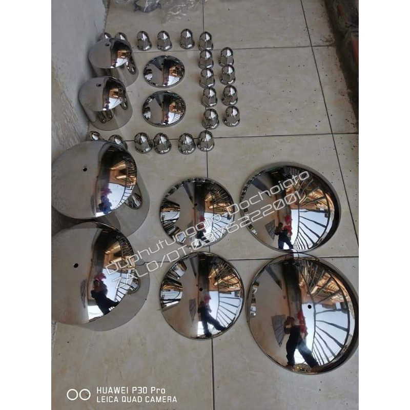 Chụp láp bánh xe, chụp đầu láp INOX