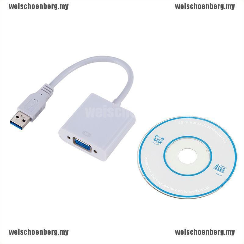 Cáp chuyển đổi âm thanh video từ usb 3.0 sang Vga cho Windows 7/8/10 PC 1080P