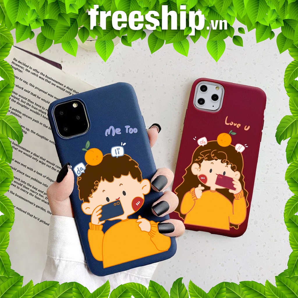 Ốp iphone - Ốp lưng cặp đôi selfie trơn 5s/6/6s/6plus/6splus/7/8/7plus/8plus/x/xs/xsmax/11/11promax-Awifi Case Q6-6 a272