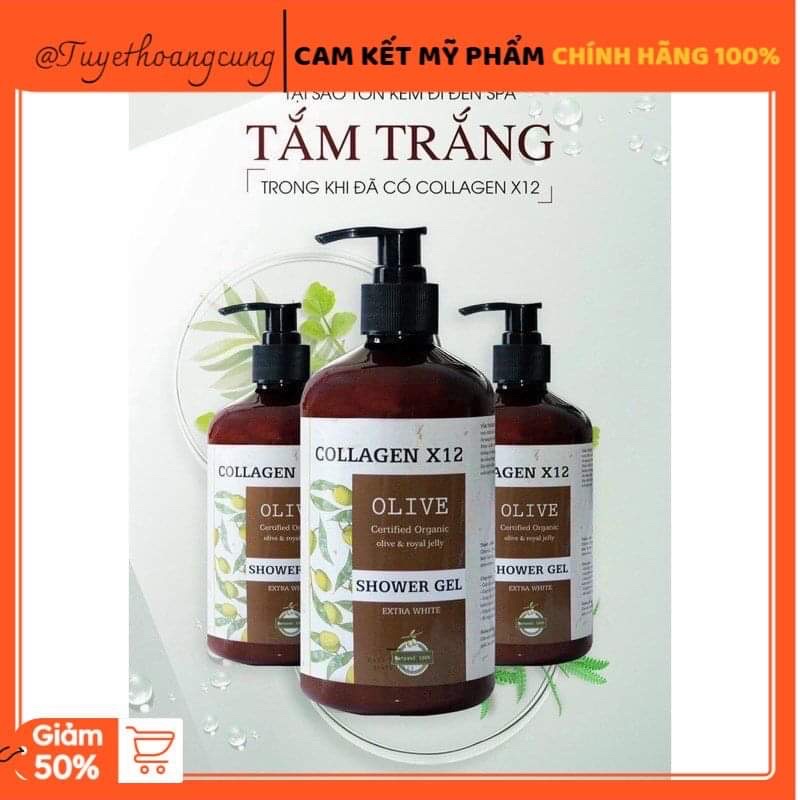 Sữa Tắm Colagien X12 Thải  Độc Trắng Da Dưỡng Ẩm Body 300ml