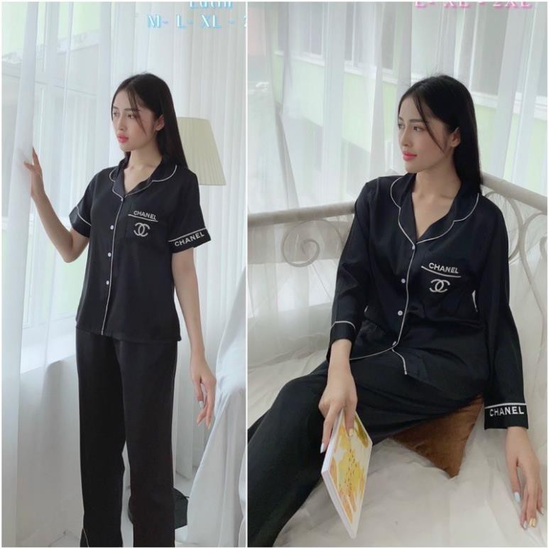 Big Size 💍 Bộ pijama Lụa Latin Mi Store Cần Thơ, tay ngắn, tay dài, có size, có túi quần ༴