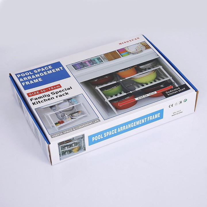 [Giá cực rẻ] Kệ gầm bếp để xoong nồi và đồ dùng phòng bếp đa năng 2 tầng tháo lắp dễ dàng