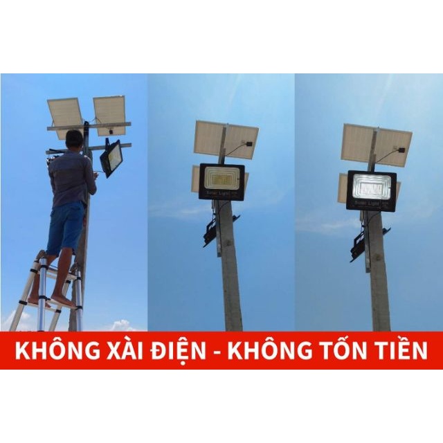 [ Bảo Hành 02 Năm ] Đèn Pha Led Năng Lượng Mặt Trời 100w