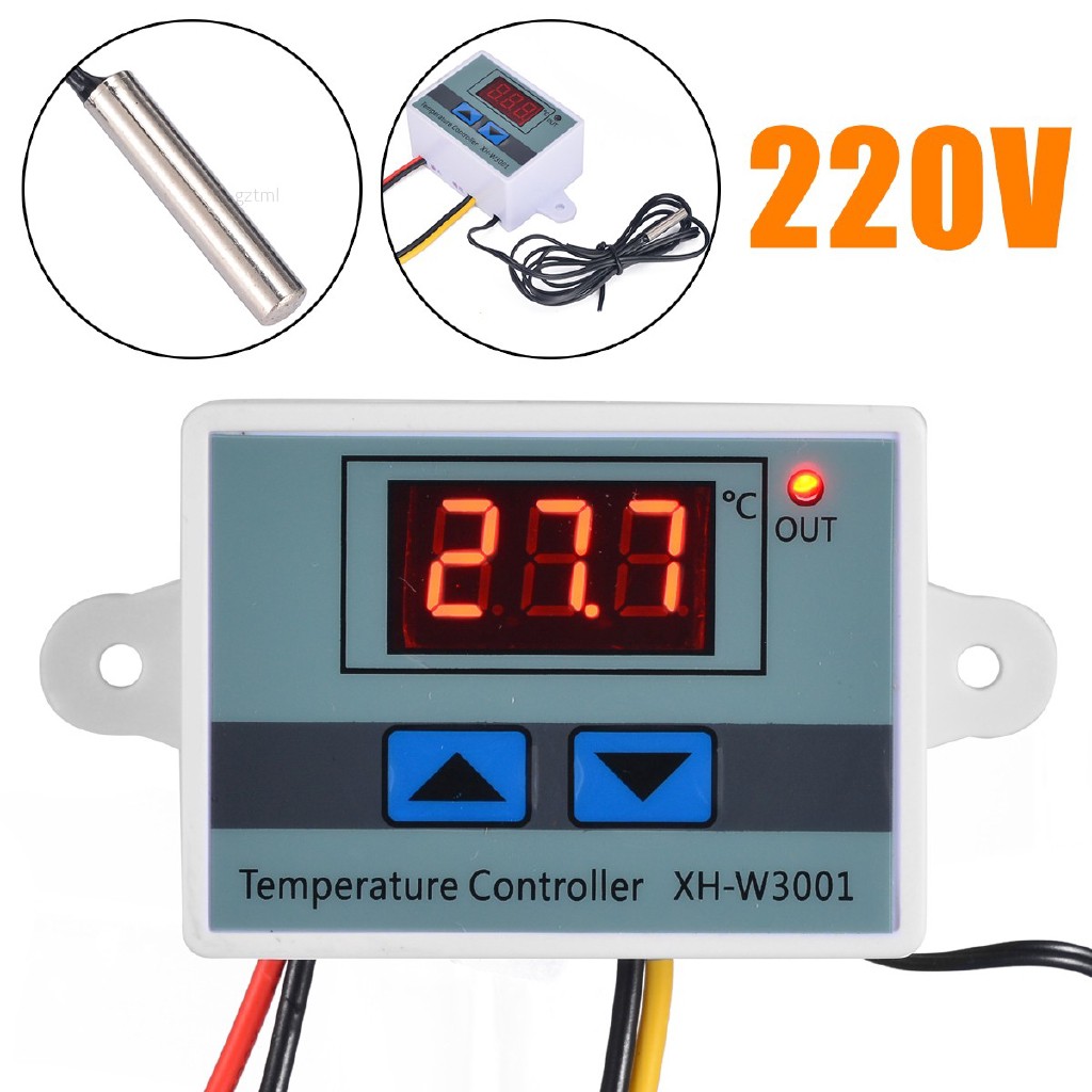 Bộ điều khiển nhiệt độ tự động XH-W3001 10A/220V,mạch điều khiển nhiệt độ