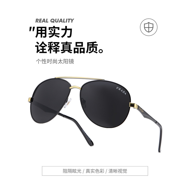 Kính Mát Gọng Kim Loại Prada Thời Trang Chống Tia Uv400