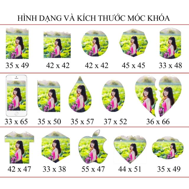 Phôi móc khoá mica gồm 100 phôi ( tùy chọn khung hình )