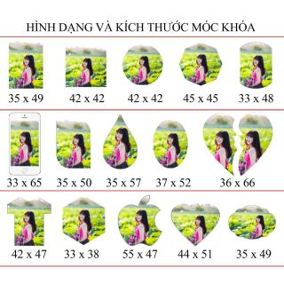 Phôi móc khoá mica gồm 100 phôi