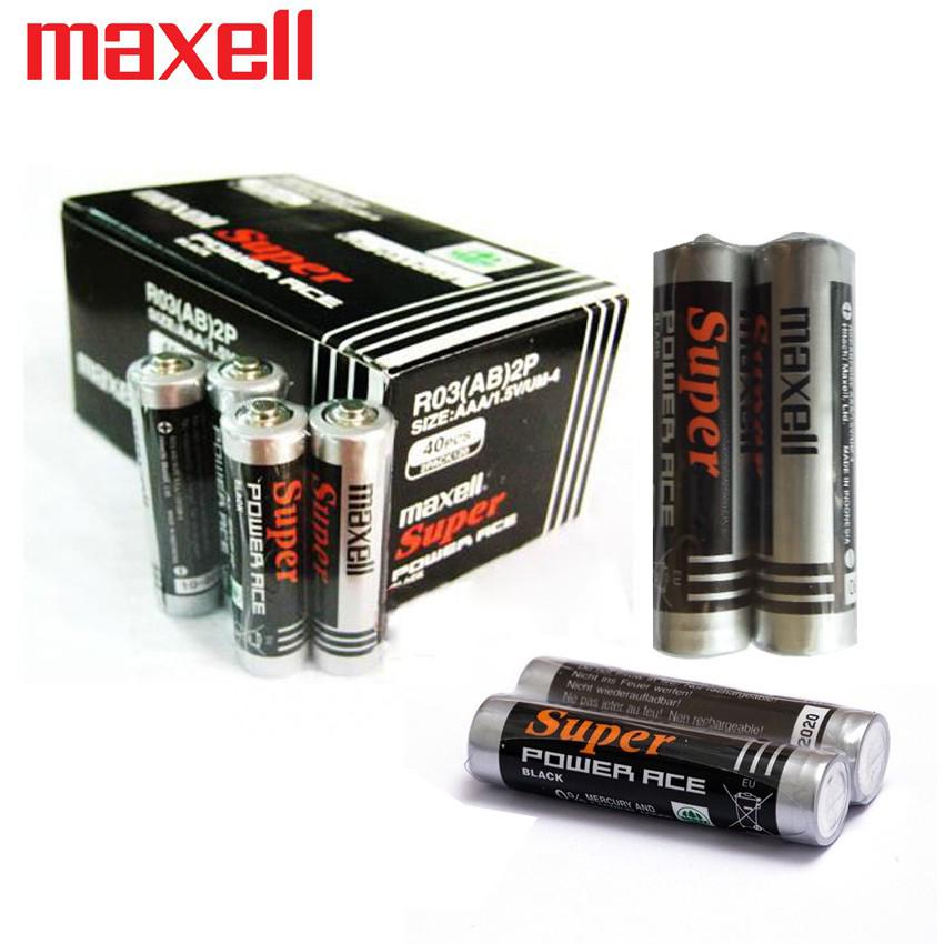 HỘP 40 VIÊN PIN TIỂU PIN ĐŨA AAA (3A) MAXELL 1.5V (ĐEN)