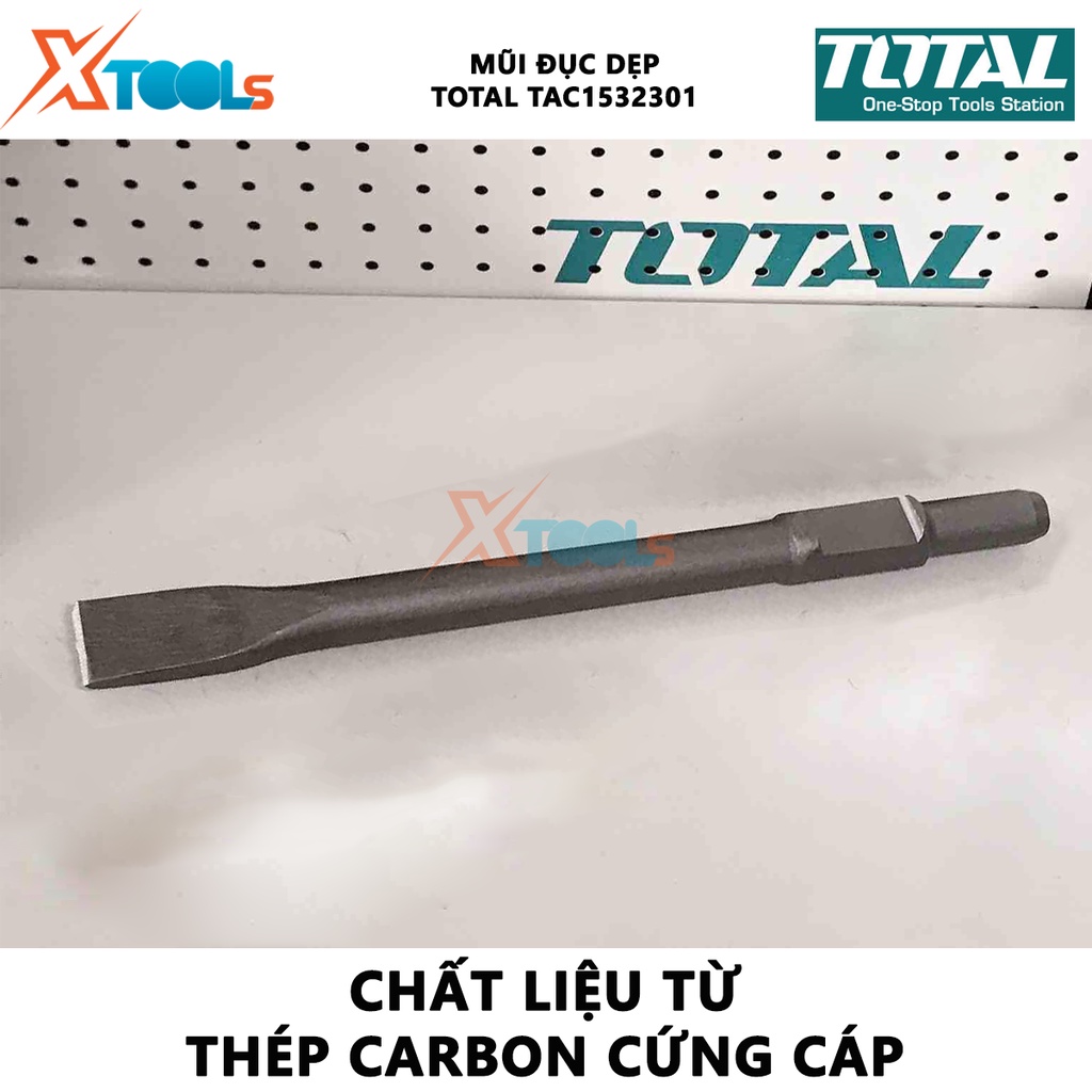 Mũi đục dẹp đuôi lục giác TOTAL TAC1532301 | Phù hợp sử dụng cho model Total : TH215451,TH217451 [CHÍNH HÃNG] [XTOOLs]