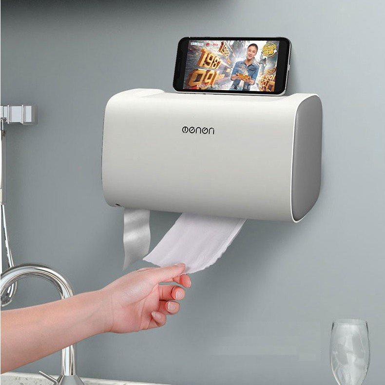 Hộp Đựng Giấy Vệ Sinh Chất Liệu Nhựa ABS Cao Cấp Dán Tường Tiện Lợi