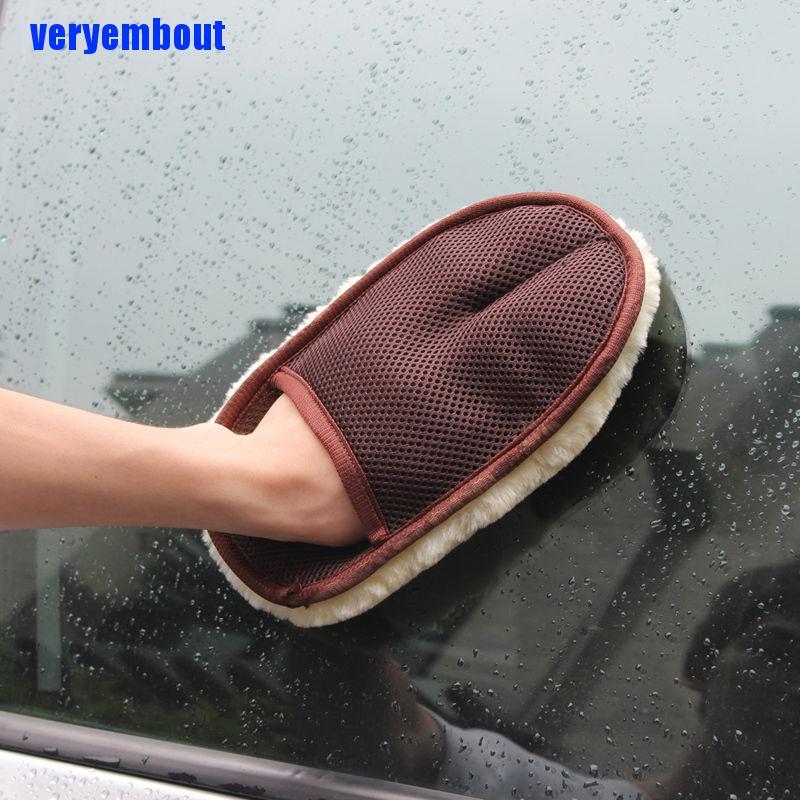 Găng Tay Lông Cừu Siêu Mềm Vệ Sinh Xe Hơi