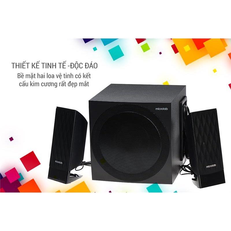 Loa Microlab M300BT/2.1 (M318BT/2.1): Tích hợp Bluetooth; Công suất: 38 Watt( Màu Đen)