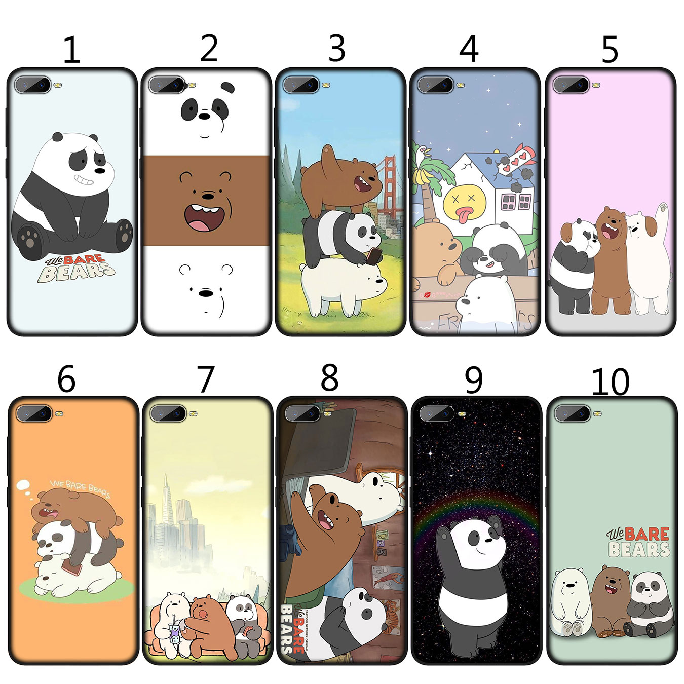 Ốp Điện Thoại Silicon Mềm In Hình We Bare Bears Dễ Thương Cho Samsung Galaxy A9 J4 Plus Core J2 Prime 2018 + J4plus