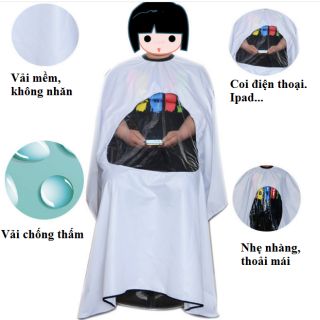 Áo choàng cắt tóc xem điện thoại hàng cao cấp