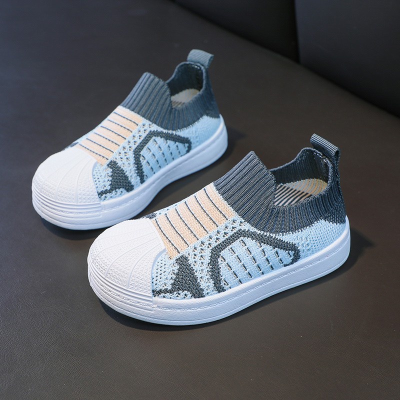 Giày Lười Cho Bé Trai Bé Gái - Giày Bún Cổ Chun Vải CanVas Thoáng Khí Size 21-32 M052