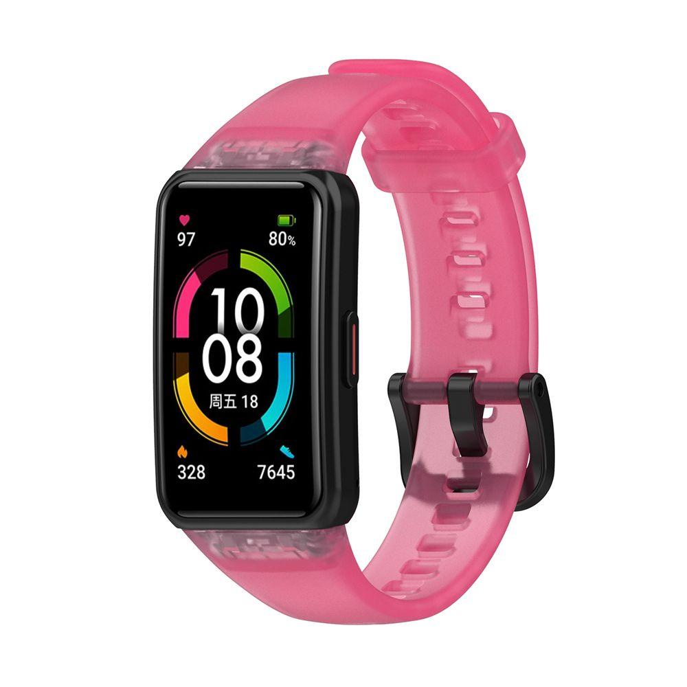 Dây Đeo Thay Thế Chất Liệu Silicon Màu Trơn Cho Huawei Band 6 Honor Band 6
