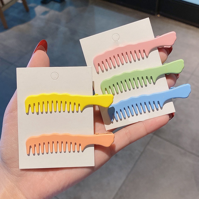 Kẹp Tóc Hình Lược Màu Sắc Ngọt Ngào Thời Trang Cho Nữ