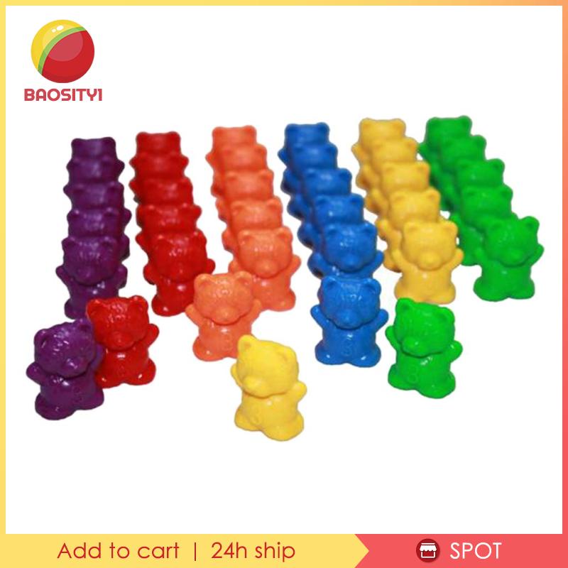 [Baosity1] Bộ 0 Đồ Chơi Đếm Hình Gấu Bằng Nhựa Nhiều Màu Sắc