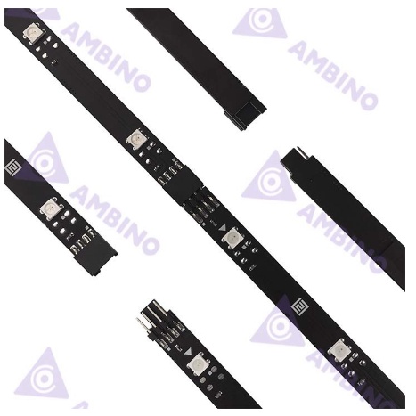 Bộ đèn Led dán màn hình chính hãng Ambino Basic - Màu sắc theo màn hình hiển thị - Điều khiển bằng phần mềm dành cho PC
