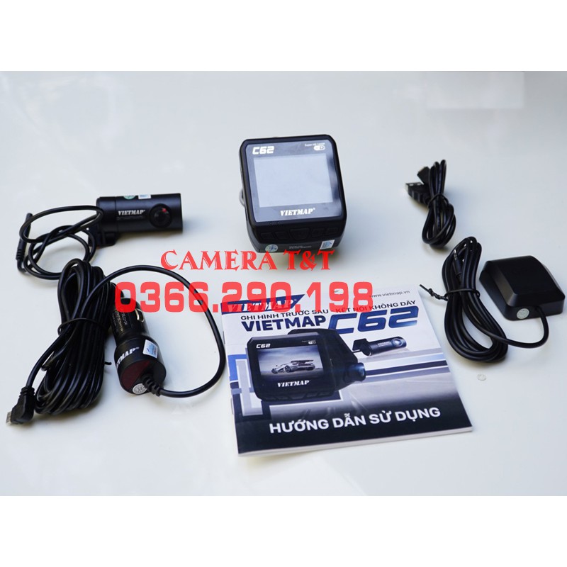 [TẶNG THẺ NHỚ 32G VIETMAP] CAMERA HÀNH TRÌNH VIETMAP C62 - GHI HÌNH NGƯỢC SÁNG - CẢNH BÁO TỐC ĐỘ - HÀNG CHÍNH HÃNG