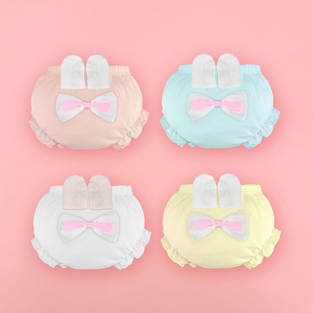 Quần lót tam giác Lucky Big Cat bằng vải cotton gắn nơ đáng yêu cho bé gái