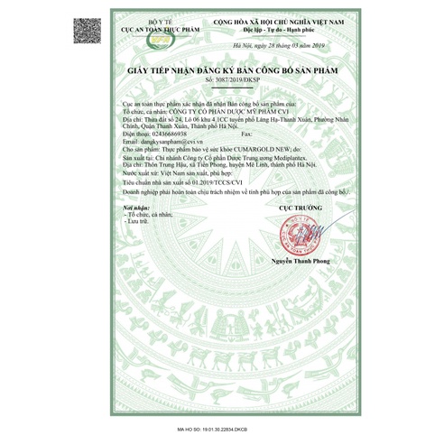 Cumargold New - Hỗ Trợ Điều Trị Viêm Loét Dạ Dày Hộp 30 Viên