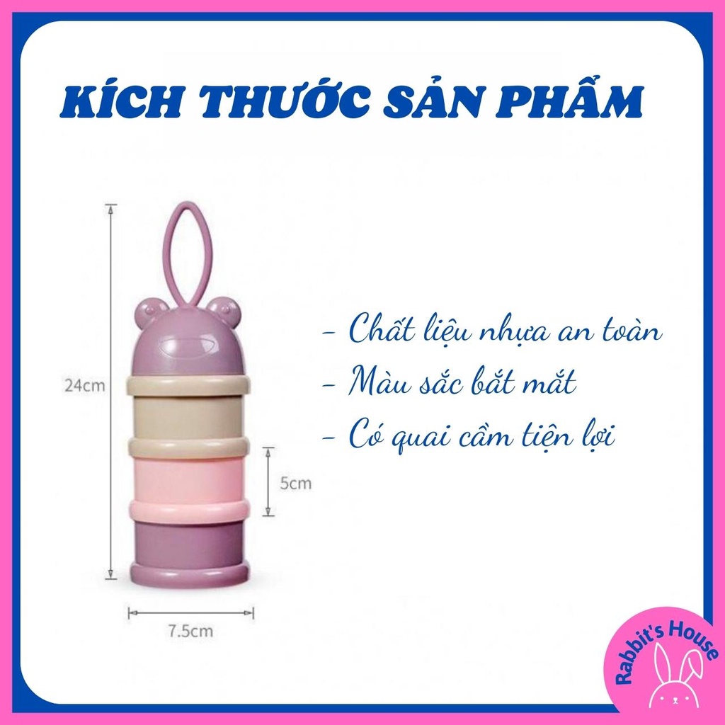 Hộp chia sữa 3 ngăn tiện lợi cho bé khi mang đi ra ngoài