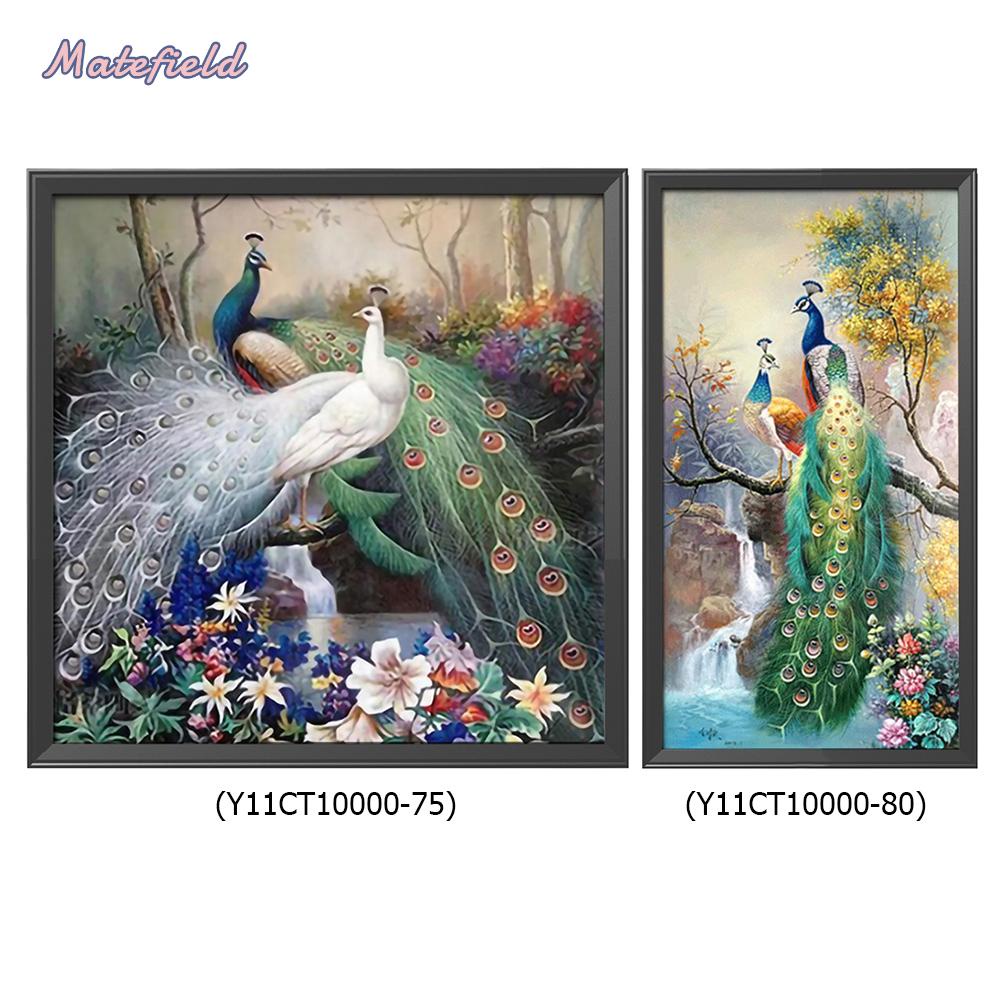 Bộ Tranh Thêu Chữ Thập Tự Nhiên 11ct Hình Chim Công