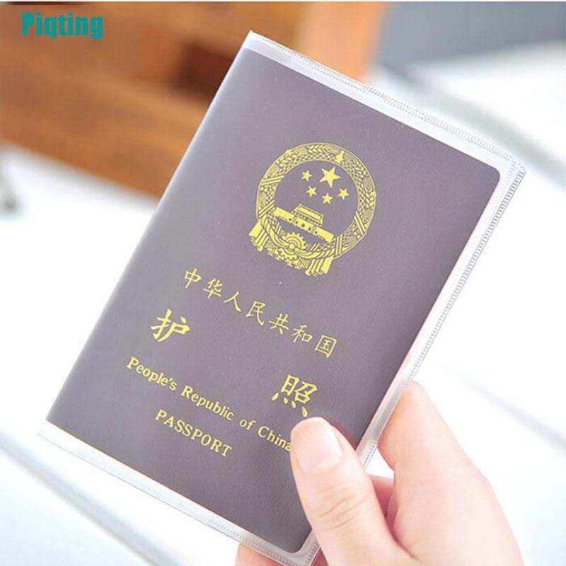 【Piqting】Clear Transparent Passport Cover Holder Case Organizer ID Card Travel Protector