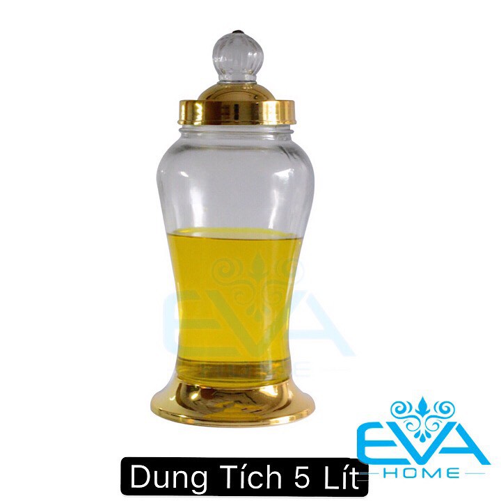 Bình Ngâm Thủy Tinh 5 Lít Dáng Củ Sâm HS5L