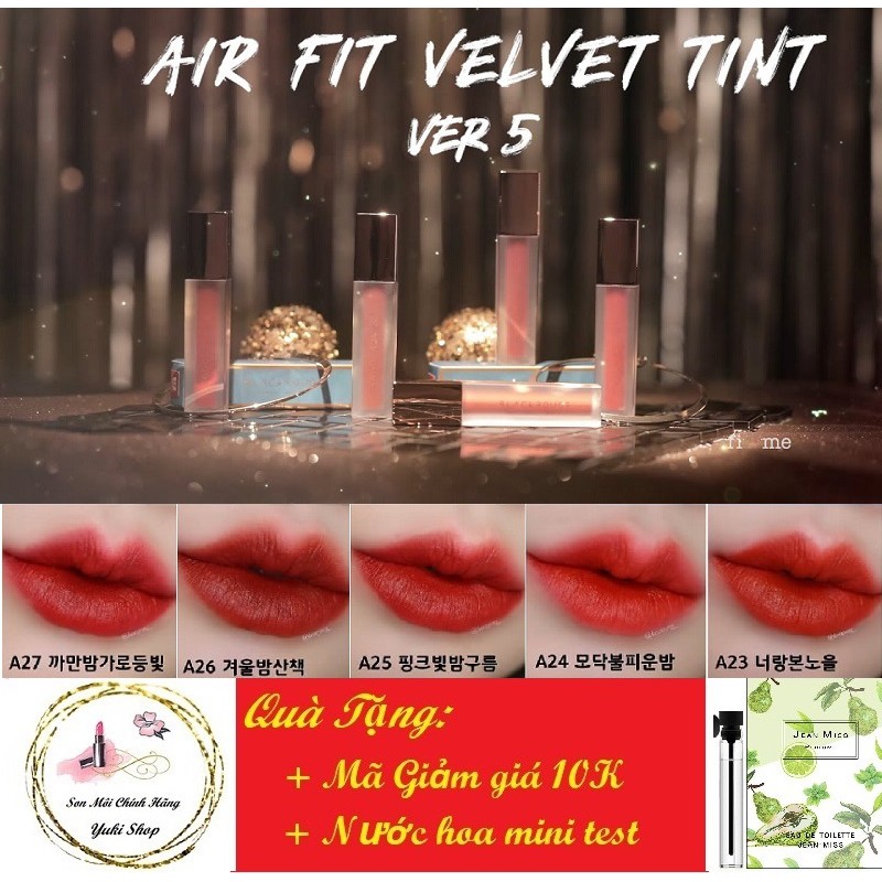 Son Black Rouge 🌸 Freeship 🌸 Giảm 10K Khi Nhập [SONBR10KA] son kem black rouge ver 5 air fit #A23 - #A27